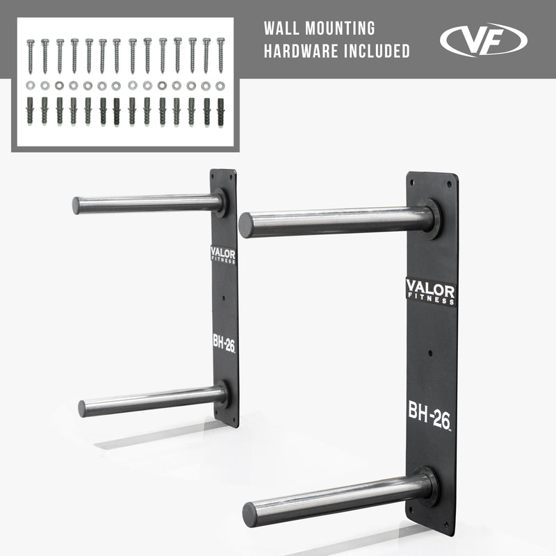 Load image into Gallery viewer, Wall Mounted 4 Peg Olympic Plate Storage
