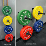 Wall Mounted Storage for Bumper Plates and Barbells