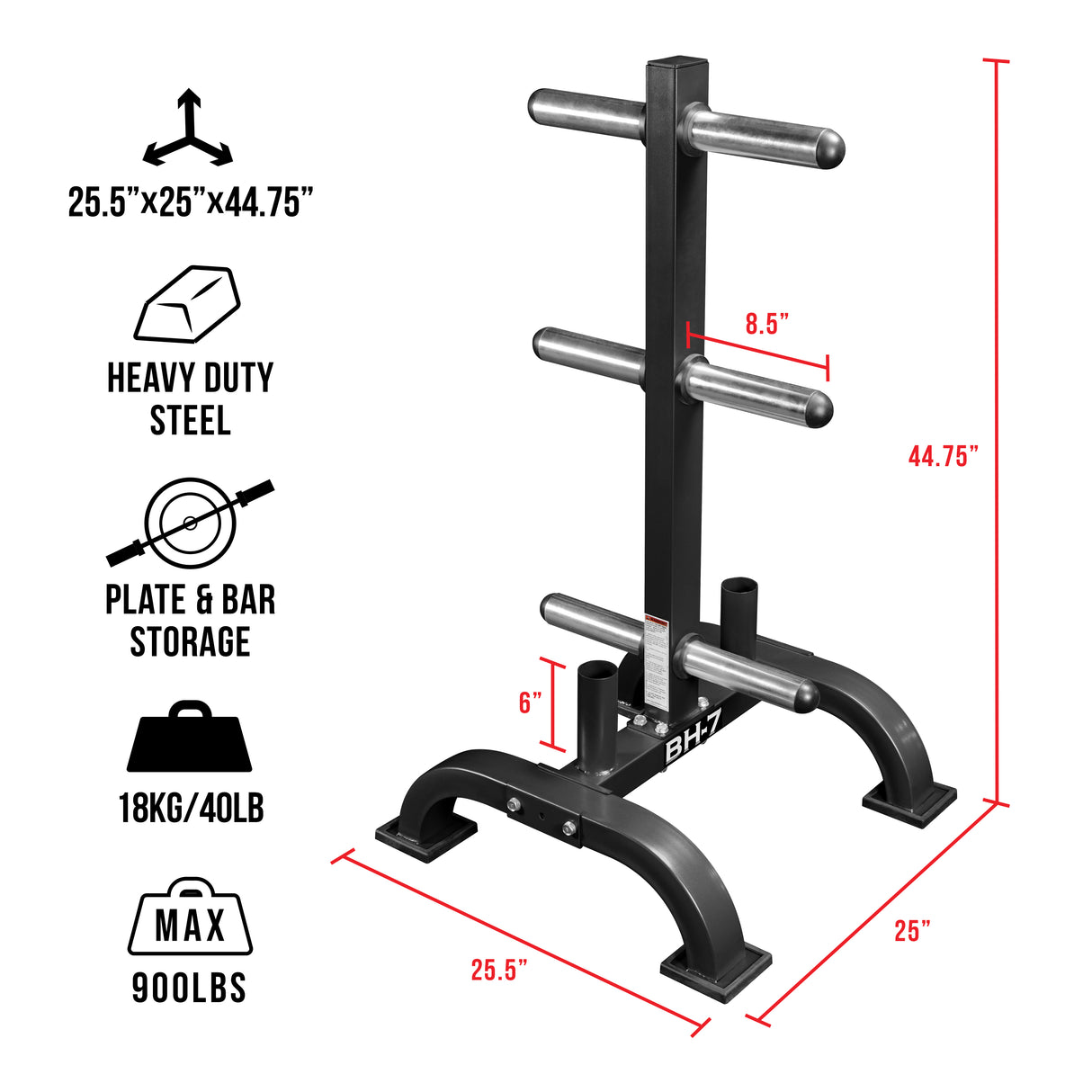 Elevated Storage Tree for Olympic Plates and Barbells
