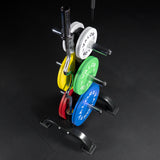 Elevated Storage Tree for Olympic Plates and Barbells