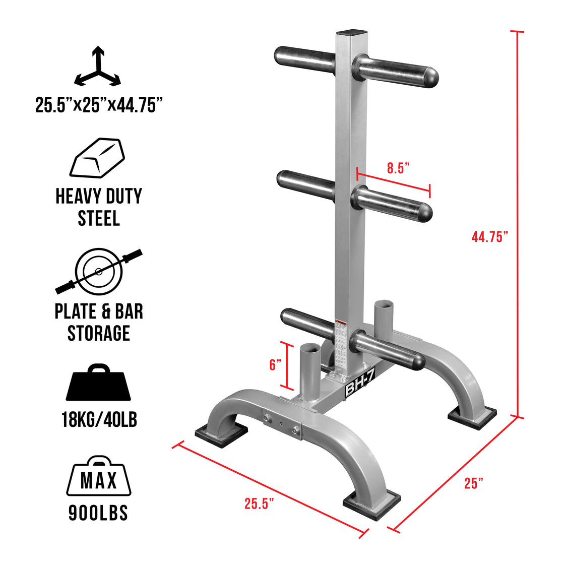 Olympic Bar & Plate Rack – Valor Fitness