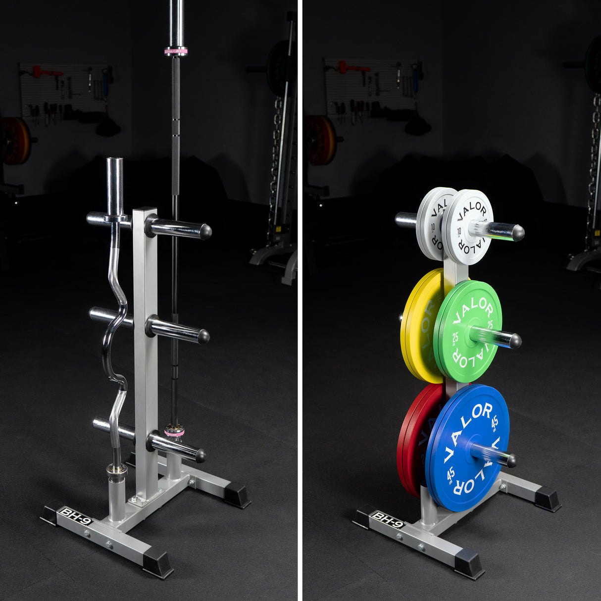 Storage Tree for Olympic Plates and Barbells