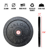 USA Made Rubber Bumper Plates (LB)