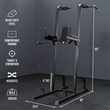 Power Tower Leg Raise Machine