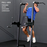 Power Tower Leg Raise Machine