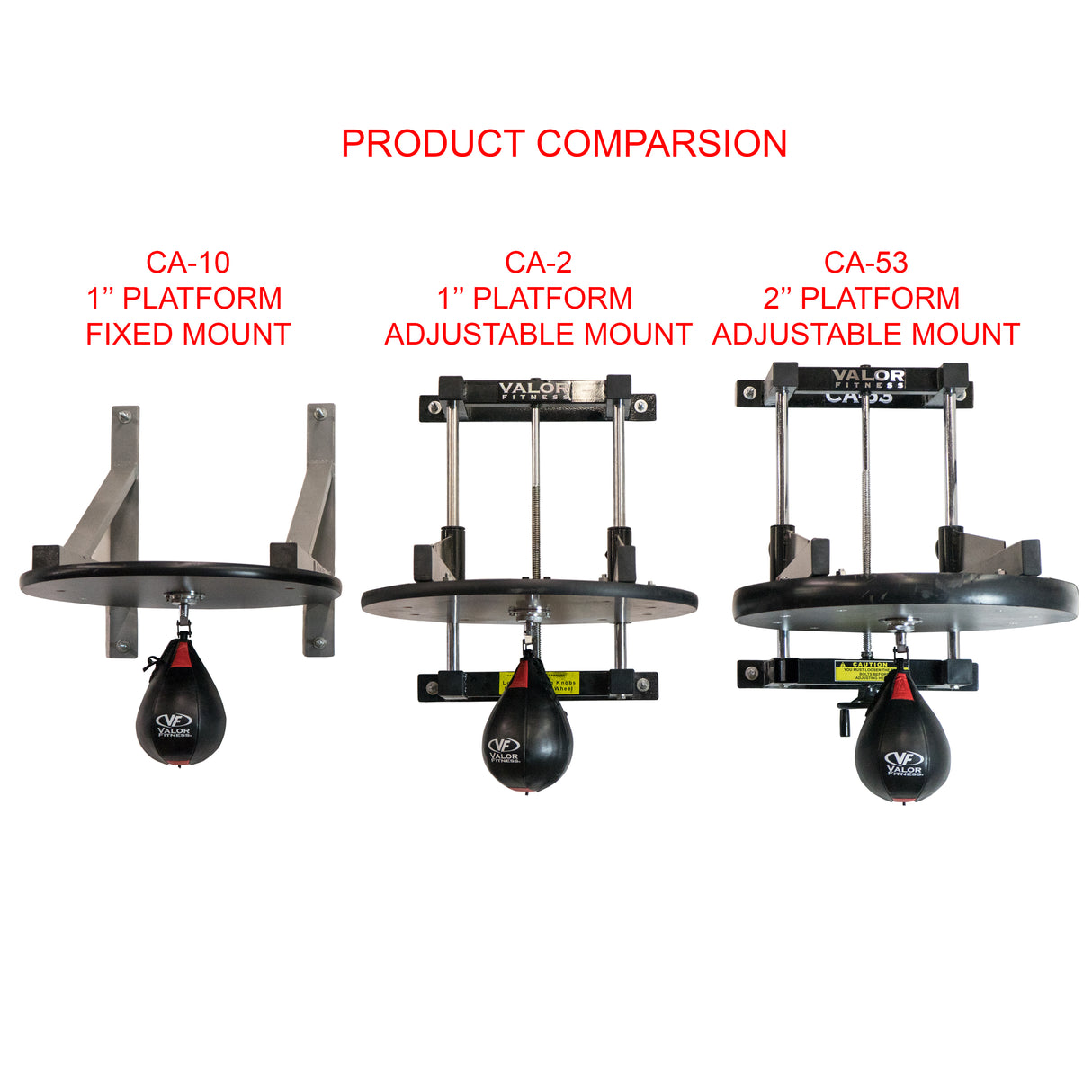 CA-2, Adjustable 1" Boxing Speed Bag Platform