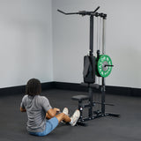 Plate Loaded Lat Pull Machine w/ Row and Ab Crunch
