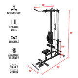 Plate Loaded Lat Pull Machine w/ Row and Ab Crunch