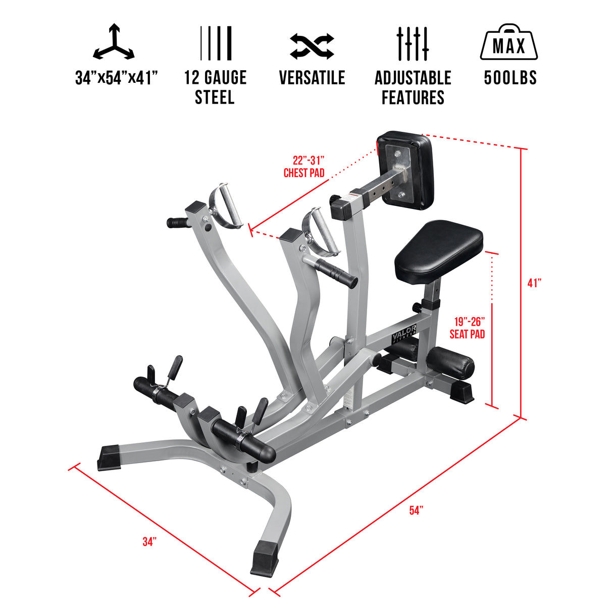 Seated Row Machine w/ Independent Arms