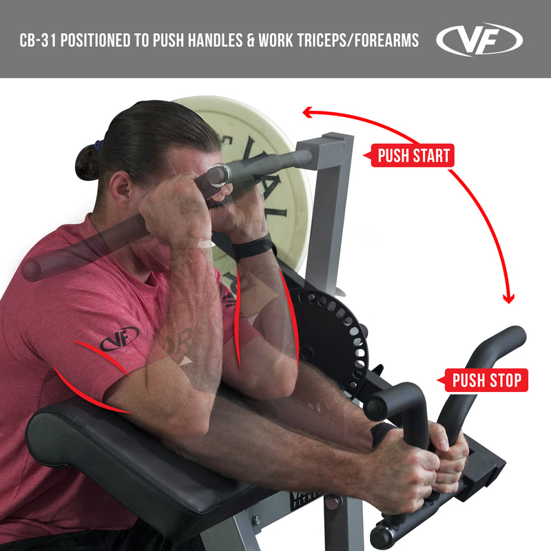 Seated Bicep - Tricep Curl Machine Plate Loaded
