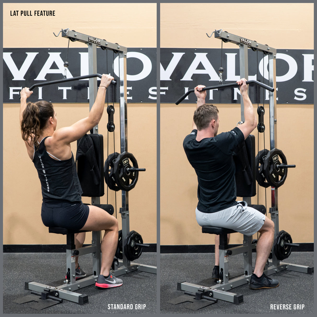 Plate Loaded Lat Pull Machine w/ Row and Ab Crunch
