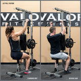 Plate Loaded Lat Pull Machine w/ Row and Ab Crunch