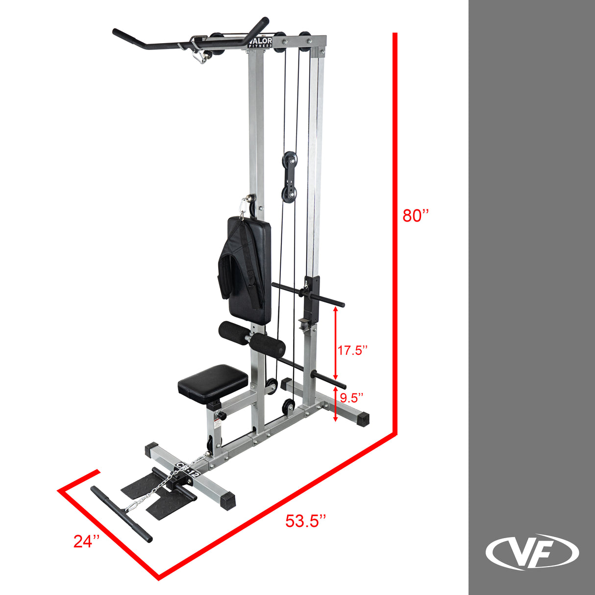 Plate Loaded Lat Pull Machine w/ Row and Ab Crunch