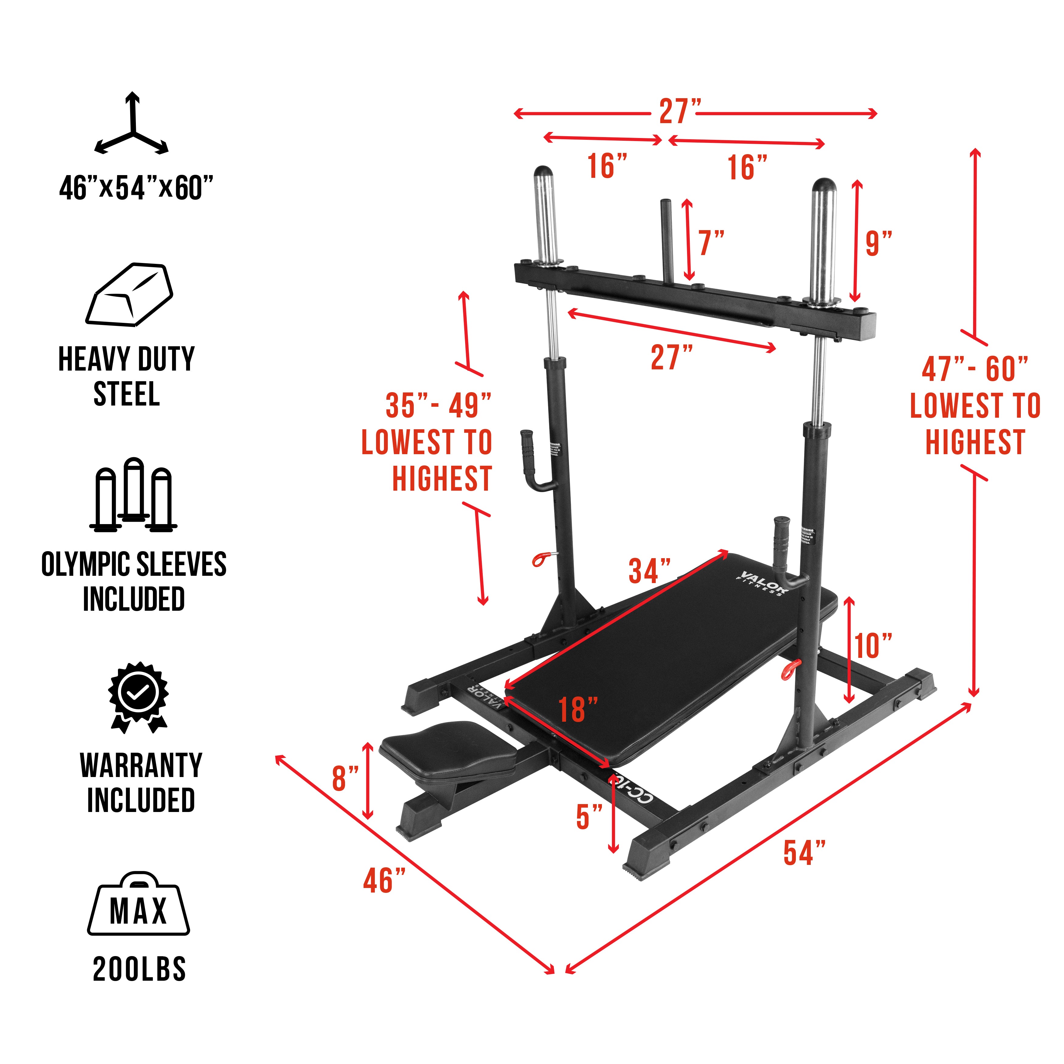 Home Gym Vertical Leg Press Machine Valor Fitness