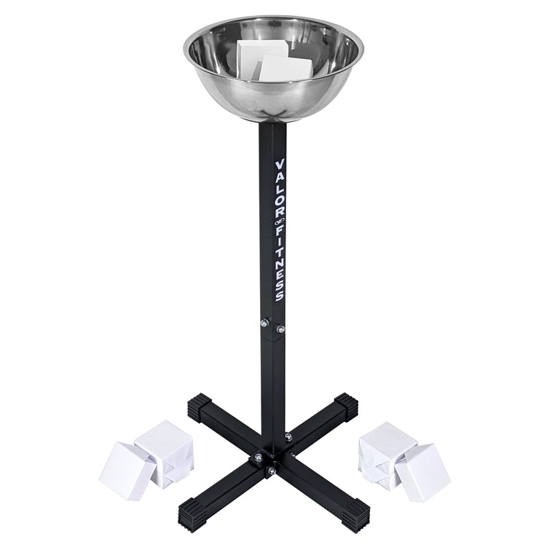 Load image into Gallery viewer, Gym Chalk Stainless Steel Bowl Stand w/ 8 Blocks
