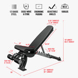 Heavy Duty Flat - Incline - Decline Weight Bench