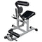 Ab Curl Back Extension Machine in Silver Gray Finish
