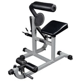 Ab Curl Back Extension Machine in Silver Gray Finish