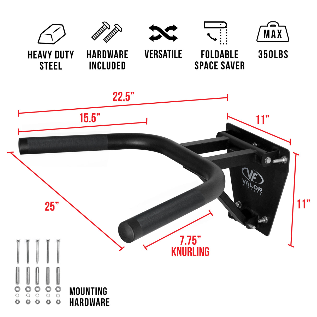 Foldable Wall Mounted Dip Bar Station