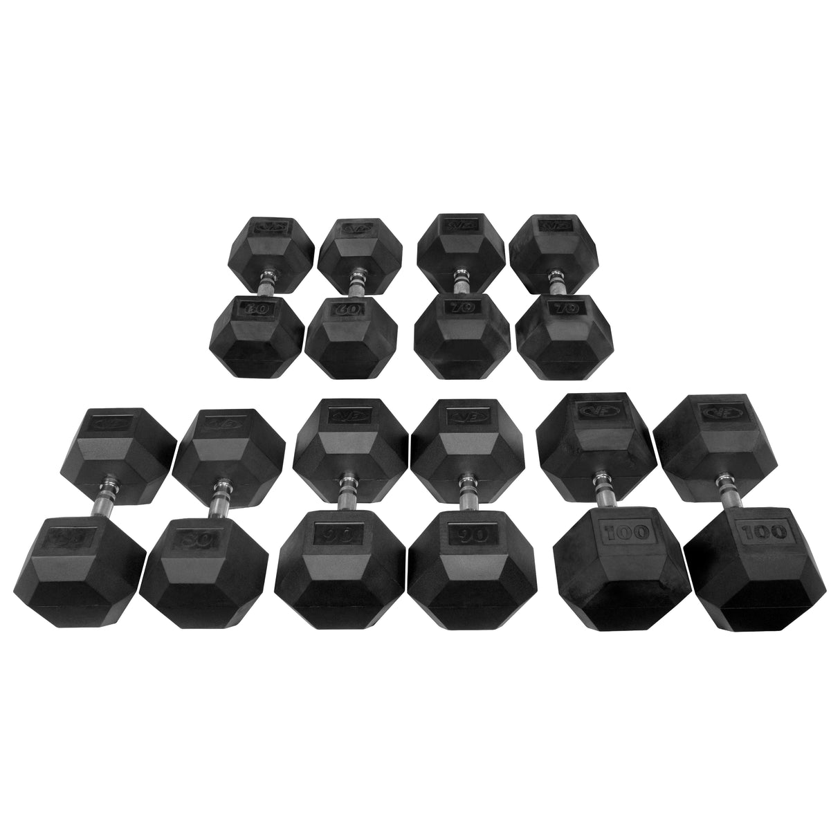 Rubber Hex Dumbbell Sets