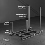 Power Sled Push Pull Drag w/ Shoulder Harness