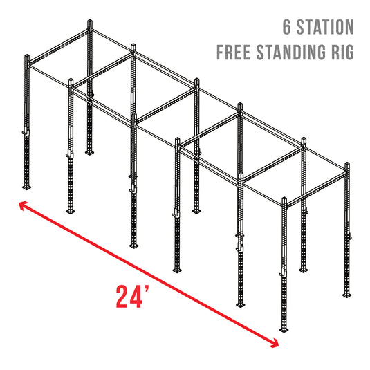 24 ft standing rig for commercial gym equipment