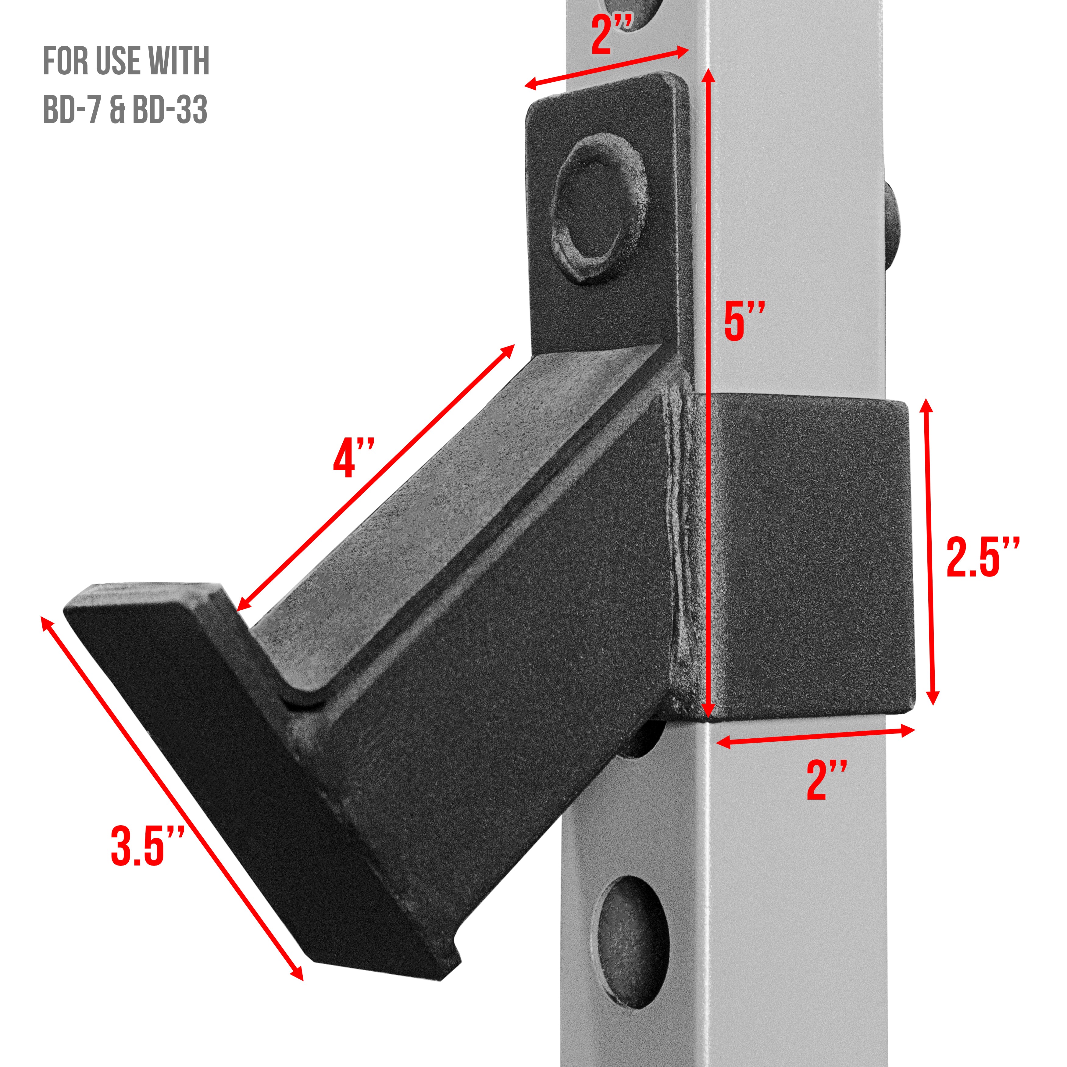 J-Hook Barbell Holder Attachment for 2x2 Power Racks – Valor Fitness