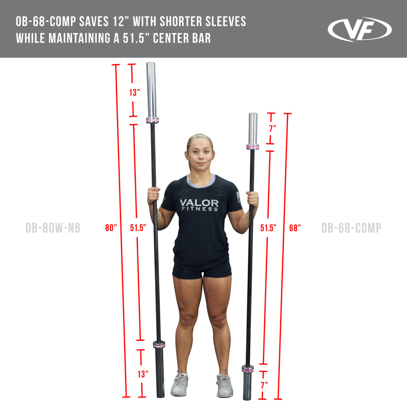 Load image into Gallery viewer, OB-68-COMP, Women&#39;s Competition Short Barbell
