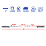 USA Needle Bearing Barbell 80" 25mm