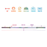 Rainbow Coated Needle Bearing Barbell 86" 28mm