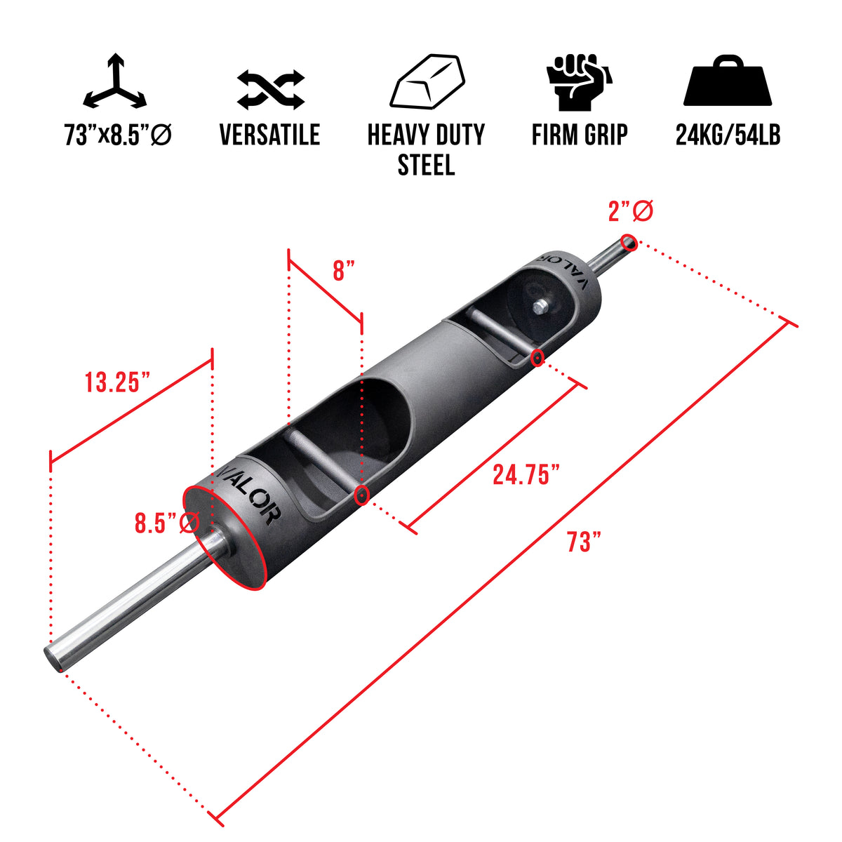 Logging Bar Strongman Log Bar | Strongman Equipment – Valor Fitness