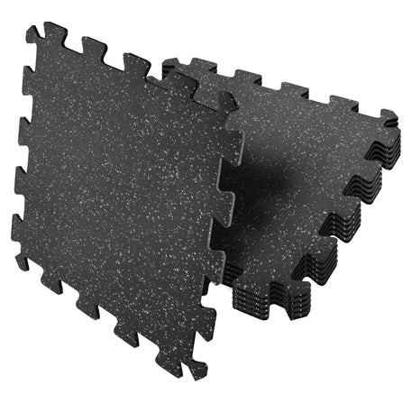 Black Interlocking puzzle gym flooring tiles for home gym flooring and commercial gym flooring