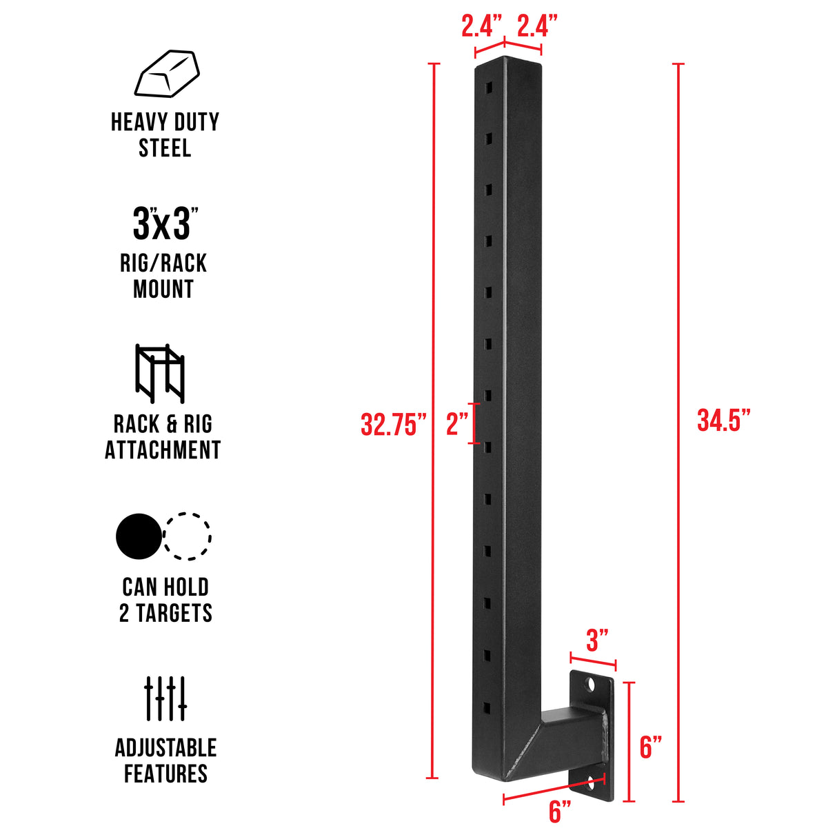 Metal Wallball Target w/ Optional Extension Bracket