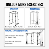 Add lat pull or cable crossover stations to your home gym packages