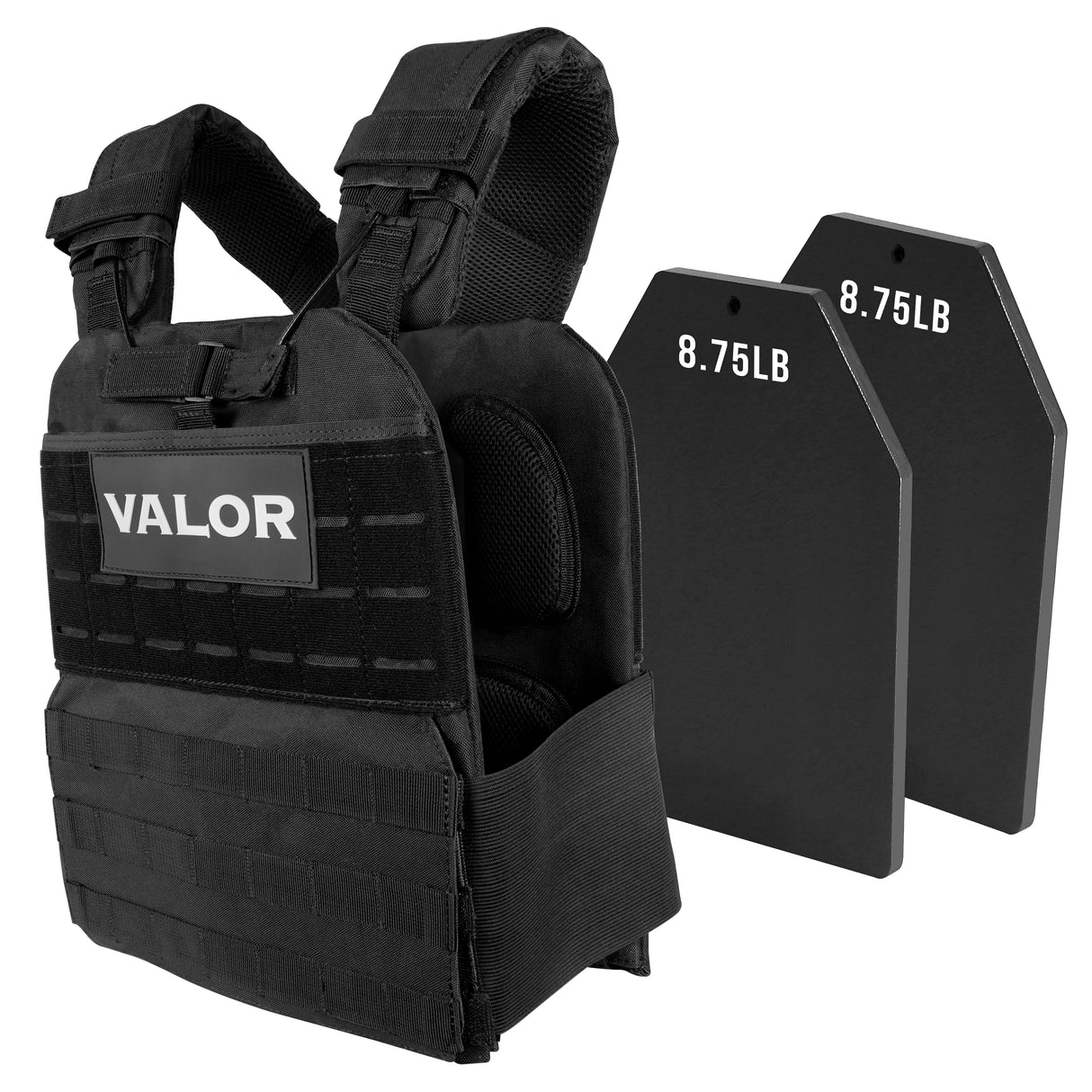 black 20 lb weighted vest