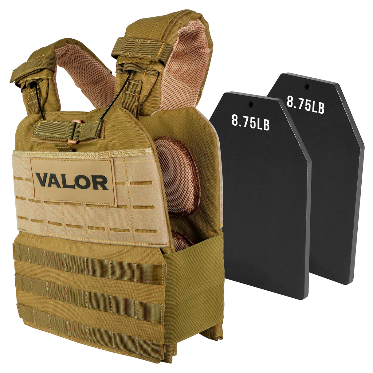 tan 20 lb weighted vest