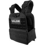 black adjustable weighted vest