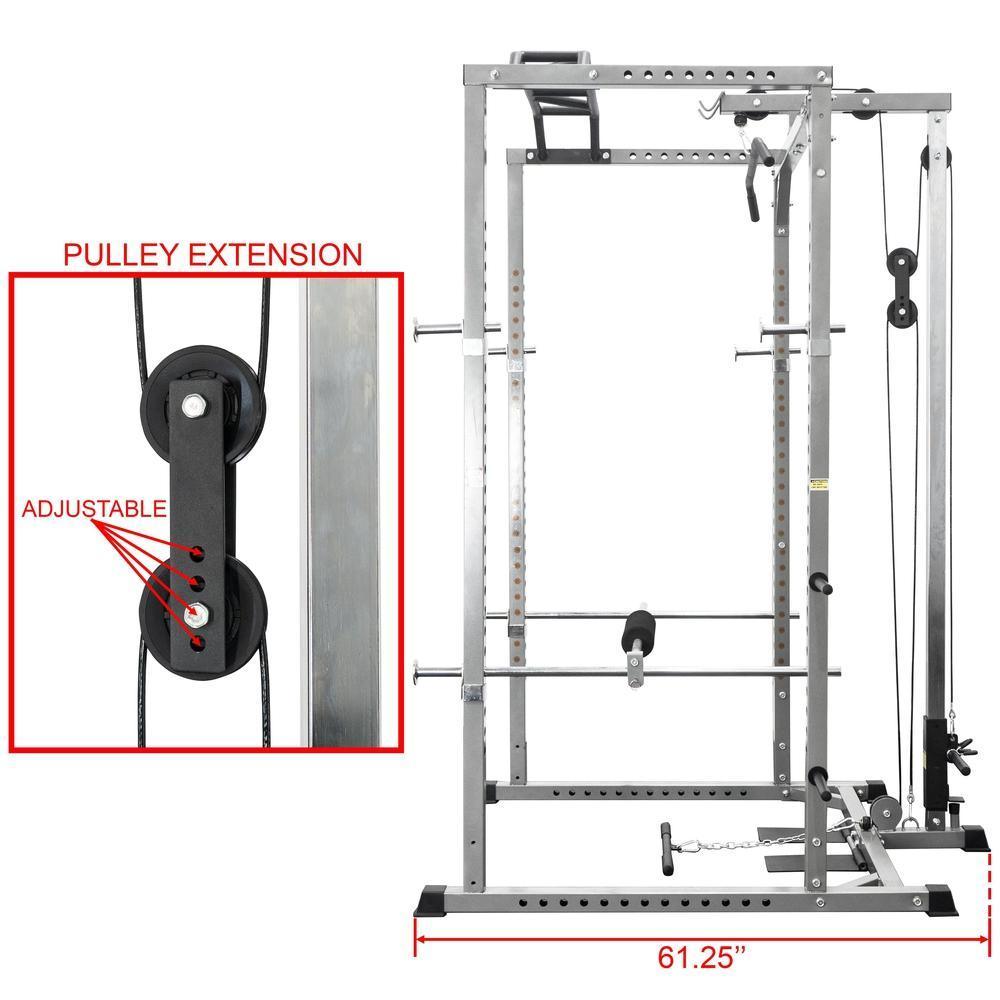 Pro 2x2 Power Rack w/ Multi Grip Pullup Bar