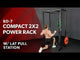 Compact 2x2 Power Rack w/ Lat Pull Station
