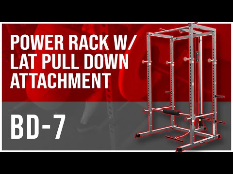 Compact 2x2 Power Rack w/ Lat Pull Station