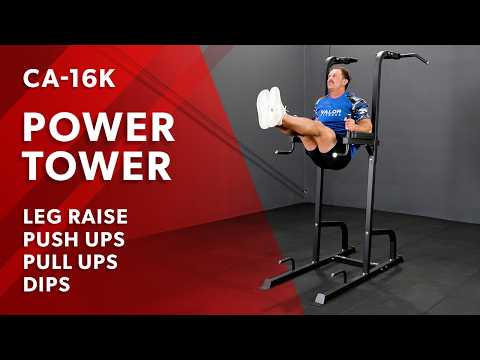 Power Tower Leg Raise Machine