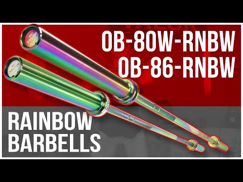 Rainbow Coated Needle Bearing Barbell 80" 25mm