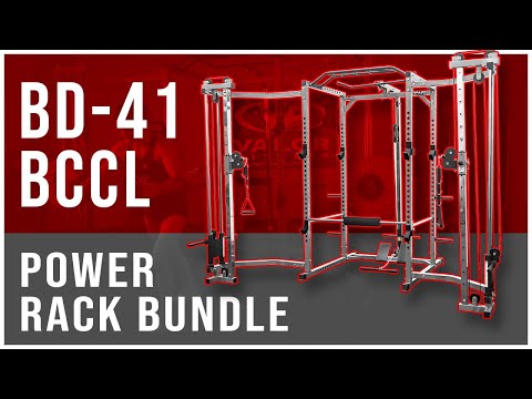 Load and play video in Gallery viewer, Deluxe 2.5x2.5 Power Rack w/ Cable Crossover Attachment
