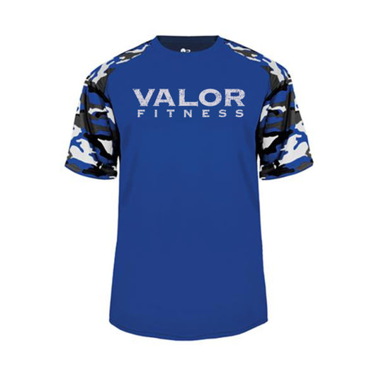 Blue Valor Fitness Men's Camo Sport T-Shirt