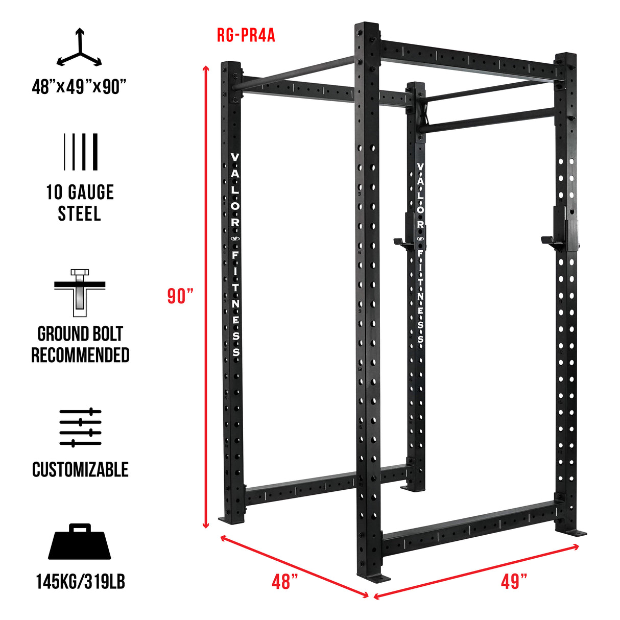 Heavy Duty 3x3 4 Post Power Rack