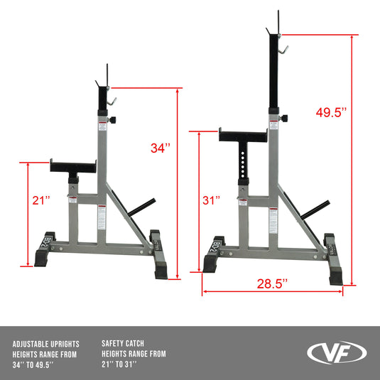 Valor Fitness BD-2 Independent Bench Press Stands, Pewter, Free-Weight  Racks -  Canada