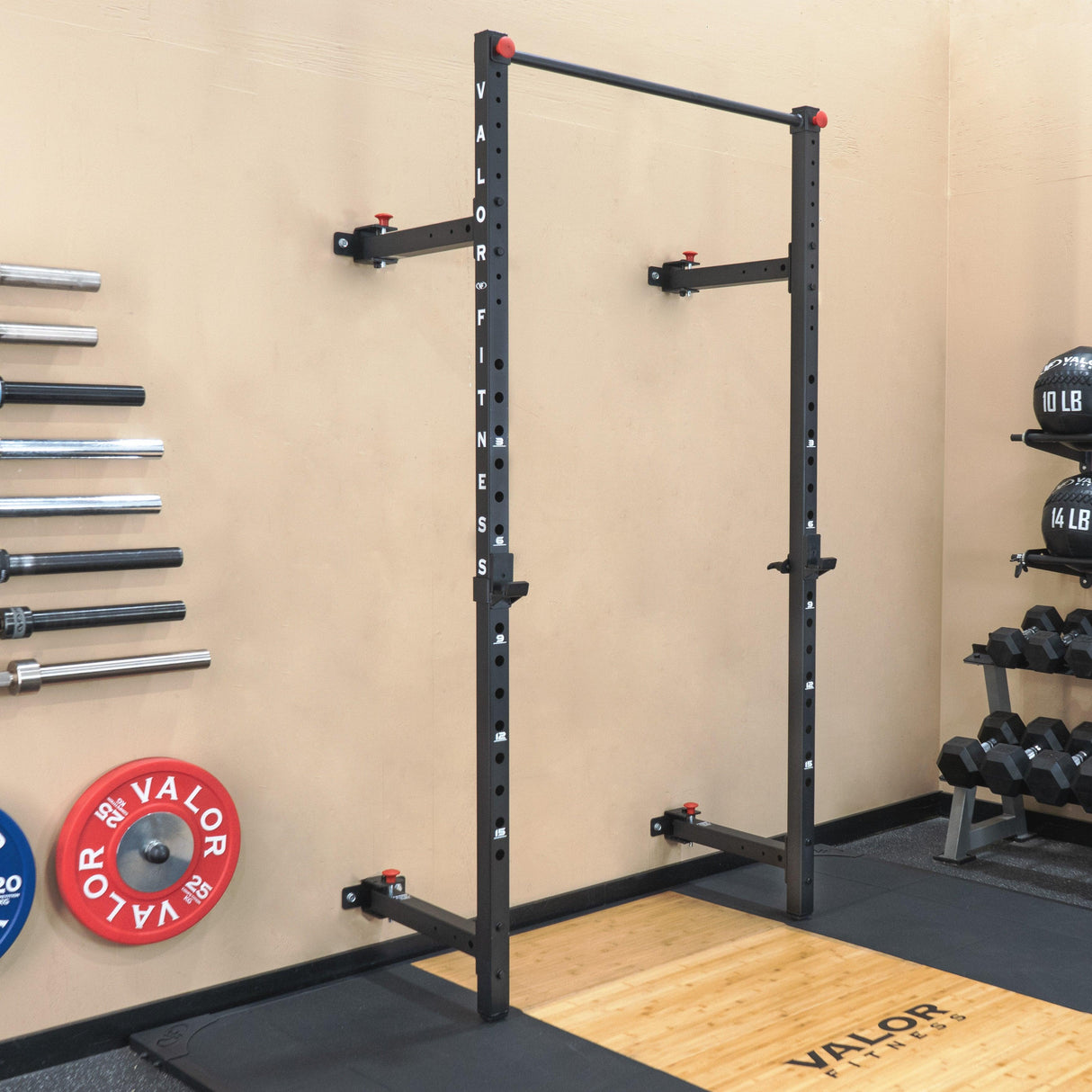 Folding Wall Mount Squat Rack for Home Gyms