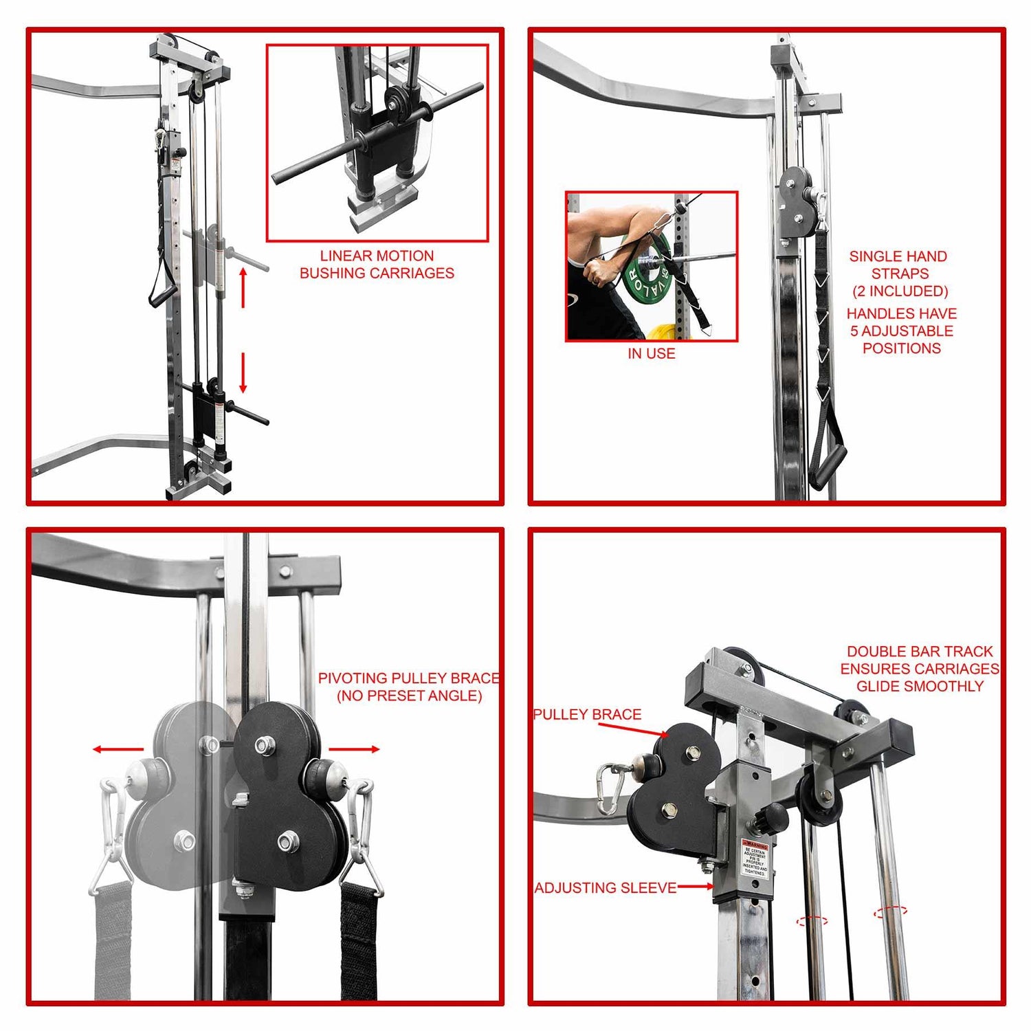 Pro 2x2 Power Rack with Cable Crossover Versatile