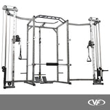 BD-33BCCL, Power Rack w/ Lat Pull & Cable Crossover Attachments