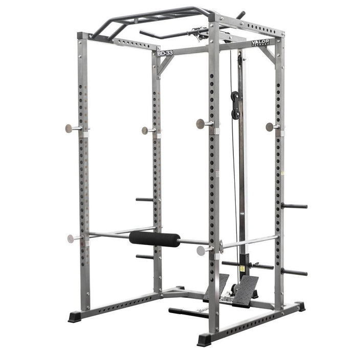 Valor Fitness BD-33BL, Power Rack w/ Lat Pull Attachment